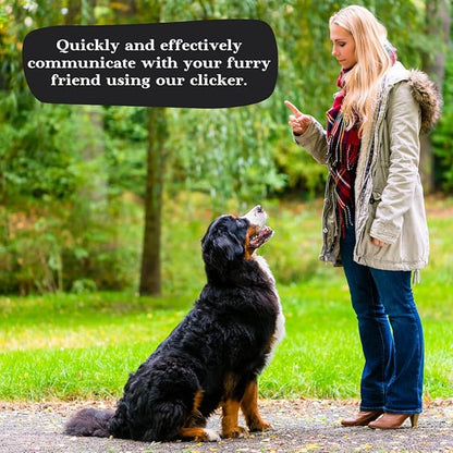 Premium Quality Cat & Dog Training Clicker with a Wrist Strap. Lightweight Unique Design, Effective Pet Training Tool for Cats or Puppies (White)