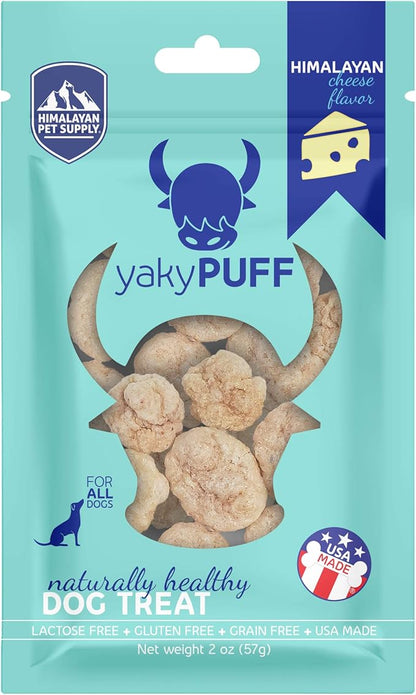 Himalayan Dog Chew Yak Cheese Treats, 100% Natural, Long Lasting, Gluten Free, Healthy & Safe, Lactose & Grain Free,Cheese Flavor Crispy Puffed Treat, For All Breeds, 2 oz (Package Updated to 3 oz)