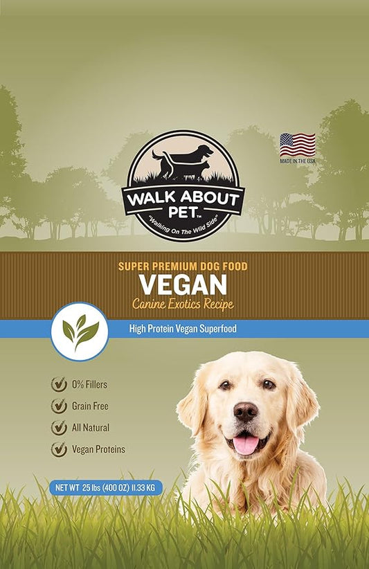 WA10038, Super Premium Canine Exotics Dog Food, Dry Alkaline Kibble, Vegan Recipe, Grain-Free, Gluten-Free, Single Source Protein, 25-Pound Bag