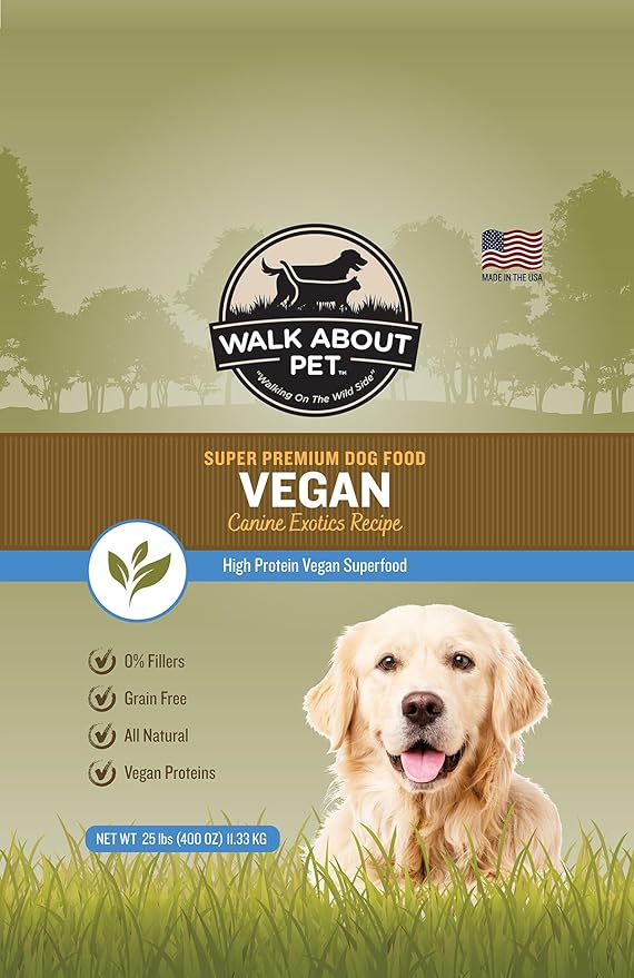 WA10038, Super Premium Canine Exotics Dog Food, Dry Alkaline Kibble, Vegan Recipe, Grain-Free, Gluten-Free, Single Source Protein, 25-Pound Bag