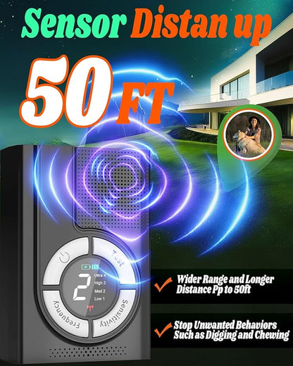 Anti Barking Device, 2 in 1 Ultrasonic Dog Barking Deterrent Devices Safe for Dogs, Dog Barking Control Devices Up to 50 Ft Range Dog Training & Behavior Aids, Anti Bark Device for Indoor & Outdoor