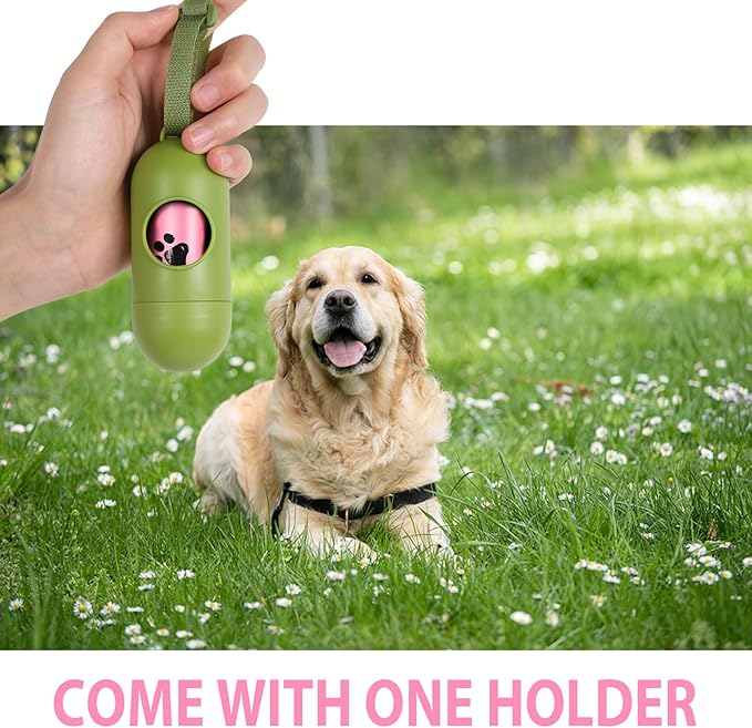 Dog Poop Bag Biodegradable - 540 Count Dog Waste Bags with Dispenser, Extra Thick Strong Leak proof Poop Bags for Dogs Doggy | Scented Pink