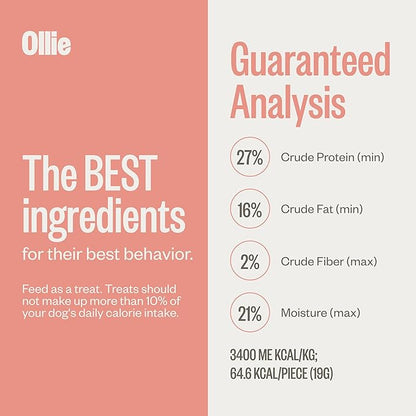 Ollie Beef and Sweet Potato Jerky Recipe Dog Treats - Dog Jerky Treats All Natural - Healthy Dog Treats - Beef Jerky for Dogs - Real Meat Dog Treats 5 Oz.