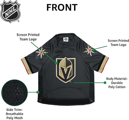 Pets First NHL Las Vegas Golden Knights Jersey for Dogs & Cats, X-Small. - Let Your Pet Be A Real NHL Fan!