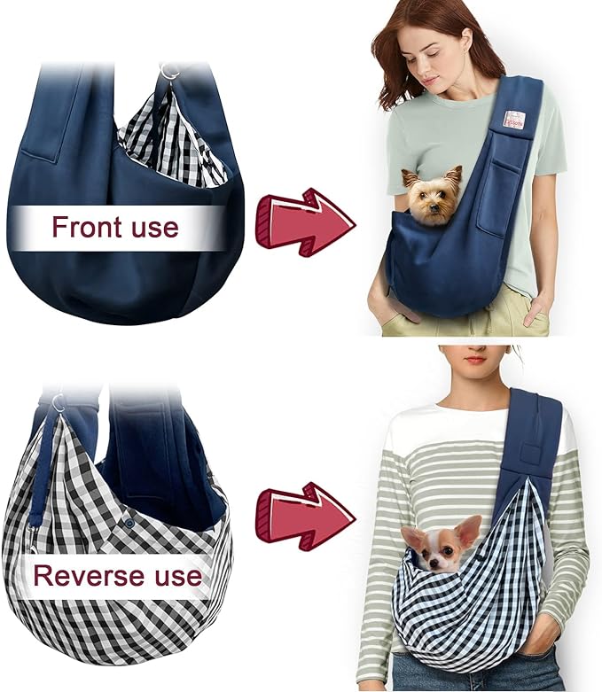 Dog Carrier Sling - Stylish and Convenient - Comfortable Dog Purse for Traveling - Secure Bag for On-The-Go Pet Parents - Perfect for Small Dogs - Fashionable and Functional - stay Hands-Free