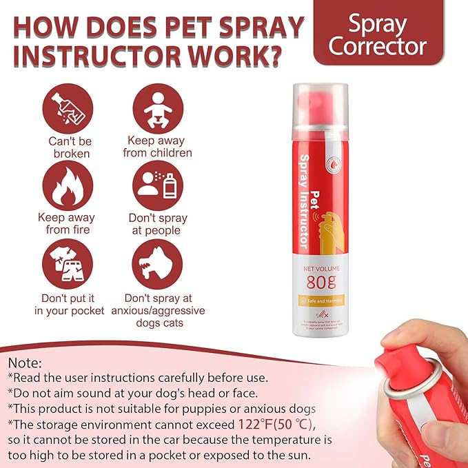 HGFLMR Spray Corrector Dog Trainer, 80ml 4 Pack Corrector for Dog to Stops Barking, Jumping Up, Food Stealing, Place Avoidance, Attacks & Unwanted Dog Behaviour.