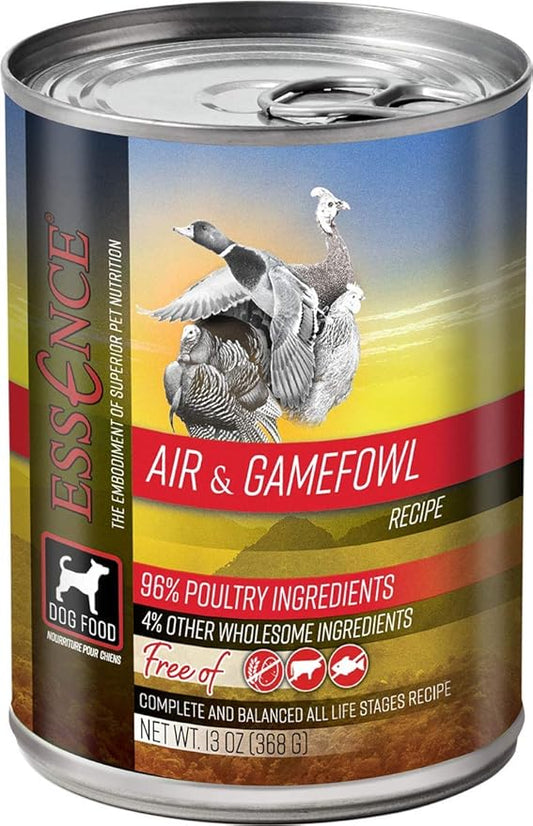 Essence Air & Gamefowl Grain-Free Canned Dog Food 13 oz (Flat of 12)