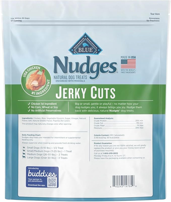 Blue Buffalo Nudges Jerky Cuts Natural Dog Treats - Chicken, 40 oz.