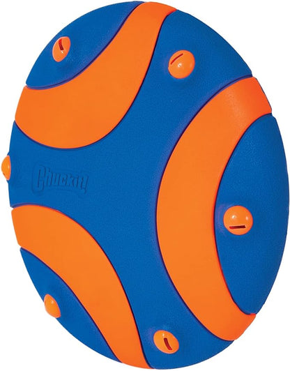 Chuckit Whistle Flight Outdoor Dog Toy, Orange and Blue