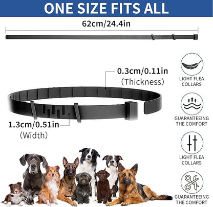 4 Pack Flea Collar for Dogs, Flea and Tick Collar for Dogs Puppies, 32 Months Flea and Tick Prevention for Dogs, Dog Flea Collar, Dog Flea and Tick Treatment-Black and Purple
