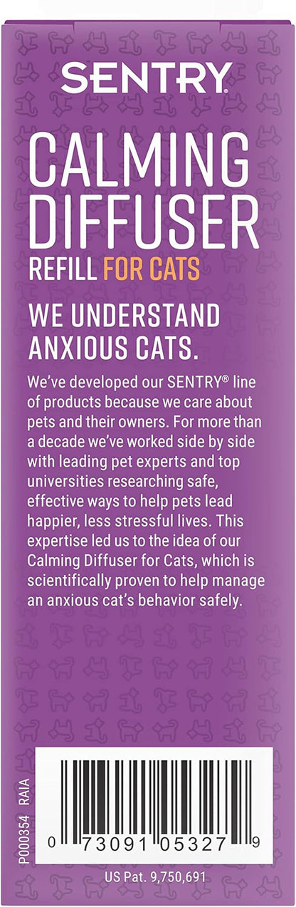 Sentry Calming Diffuser Refill for Cats, Reduces Stress and Bad Behavior, 30-Day Release