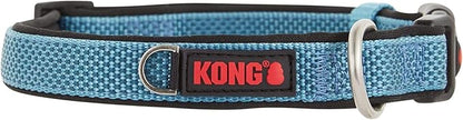 KONG Comfort Neoprene Padded Dog Collar offered by Barker Brands Inc. (Medium, Blue)