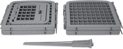Amazon Basics 8-Panel Octagonal Plastic Pet Pen Fence Enclosure With Gate, 59 x 58 x 28 Inches, Grey