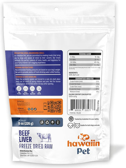 Freeze Dried Chicken Breast Dog Treats 8 oz, Raw Single Ingredient, Natural Healthy High Value, Gluten Free, Grain Free, High Protein