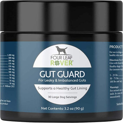 Gut Guard - Dog Probiotics, Prebiotics and Organic Herbs for Gut Health and Immune Support - 15 to 60 Day Supply, Depending on Dog’s Weight - Vet Formulated
