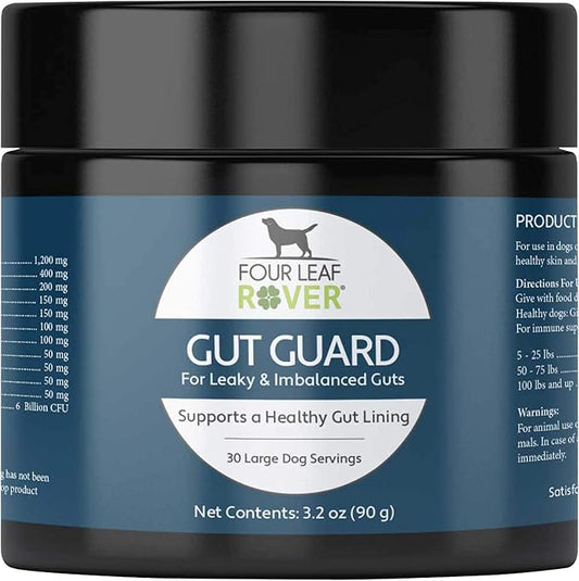 Gut Guard - Dog Probiotics, Prebiotics and Organic Herbs for Gut Health and Immune Support - 15 to 60 Day Supply, Depending on Dog’s Weight - Vet Formulated