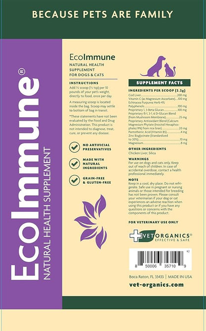 Immune System Support Supplement for Dogs & Cats. Natural, Vital Ingredients to Support a Healthy Pet Immune System. Simply Add to Pets Food. Packaging may vary. (4 oz)