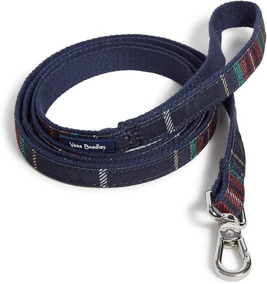 Vera Bradley Women's Recycled Lighten Up Water-repellent Pet Leash, Tartan Plaid, Large