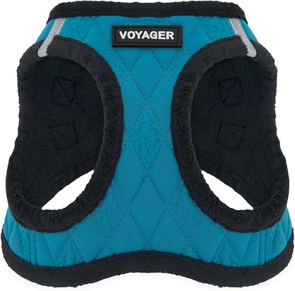 Voyager Step-In Plush Dog Harness – Soft Plush, Step In Vest Harness for Small and Medium Dogs by Best Pet Supplies - Harness (Turquoise Plush), XS (Chest: 13 - 14.5")