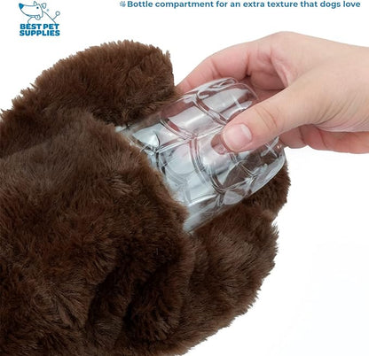 Best Pet Supplies Stuffing Free Squeaky Dog Toys for Small Dogs, Medium Dogs, and Large Dogs, Durable, Best Dog Chew Toy for Teething Puppy, Indoor Play, Holds Plastic Bottle - Monkey, Large