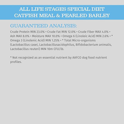 Blackwood Special Diet All Life Stages Dry Dog Food, 15Lb., Catfish & Pearled Barley Recipe, Sensitive Skin and Stomach, Grain Free Dog Food