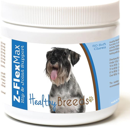 Healthy Breeds Standard Schnauzer Z-Flex Max Hip and Joint Soft Chews 50 Count