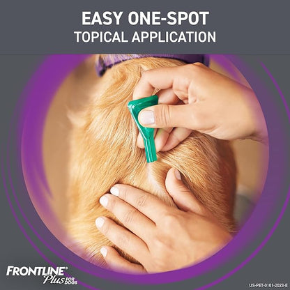 FRONTLINE Plus Flea and Tick Treatment for Medium Dogs Up to 23 to 44 lbs., 8 Treatments