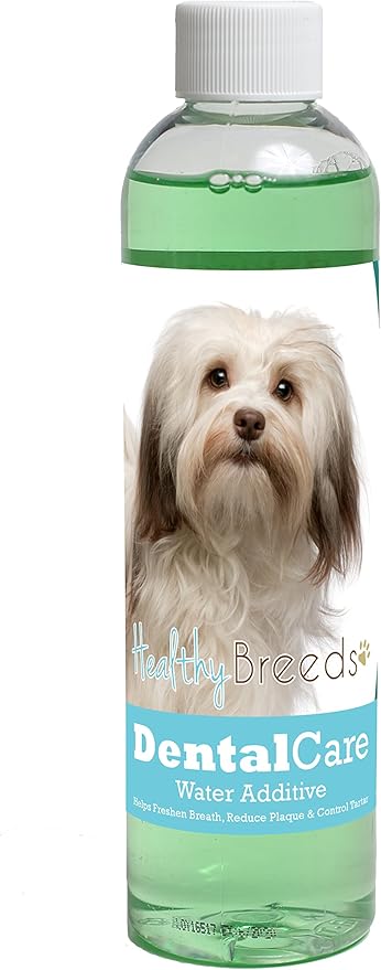 Healthy Breeds Dog Dental Care Water Additive for Havanese - Helps Freshen Breath, Reduce Plaque & Control Tartar - Mint Flavor - 8 oz