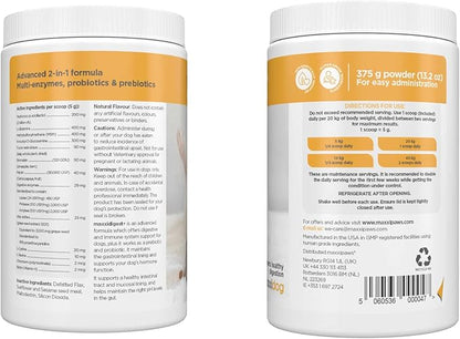 maxxidigest+ Digestive and Immune Support Supplement for Dogs with Probiotics, Prebiotics and Digestive Enzymes – 13.2 oz
