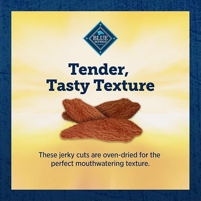 Blue Buffalo True Chews Premium Jerky Cuts Dog Treats, Made in the USA with Natural Ingredients, Chicken, 22-oz. Bag