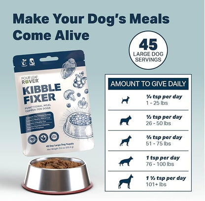 Kibble Fixer | Air Dried Dog Food Topper for Picky Eaters | Natural Grain-Free Meal, Mix-in Kibble Seasoning Enhancer | - Probiotics for a Healthy Gut 3.8 oz