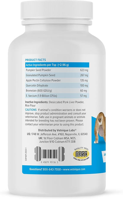 Glandex Dog Fiber Supplement Powder for Anal Glands with Pumpkin, Digestive Enzymes & Probiotics - Vet Recommended Healthy Bowels and Digestion - Boot The Scoot (Pork Liver, 4.0oz Powder)