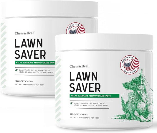 Green Grass Lawn Saver, Dog Urine Neutrelizer, 240 Soft Chews - Reduces Burns and Yellow Spots, Natural Ingredients, Fuss-Free Treatment - Made in The USA