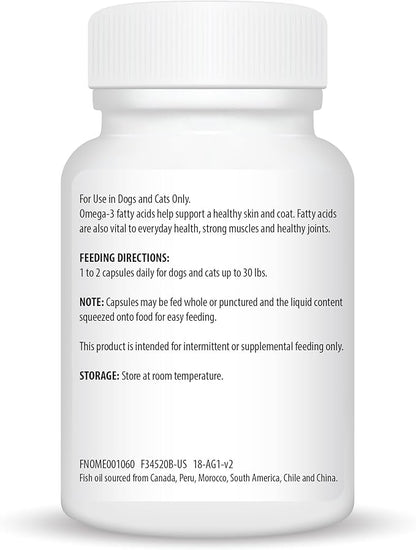 Ceva Derma-3 Softgels, Omega-3 Fatty Acid & Vitamin Supplement for Small Dogs & Cats (60 Count)