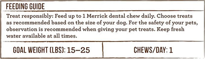 Merrick Fresh Kisses Natural Dental Chews Infused with Coconut and Botanical Oils for Small Dogs 15-25 Lbs - 48 ct. Box