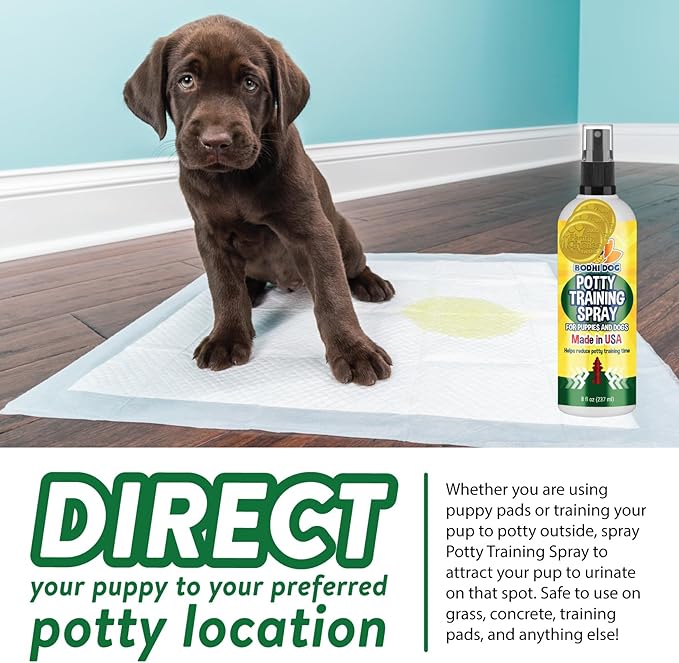 Bodhi Dog Potty Training Spray | Indoor Outdoor Potty Training Aid for Dogs & Puppies | Puppy Potty Training for Potty Pads | Made in USA