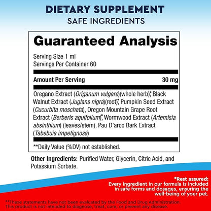 Cats & Dogs Liquid Herbal Cleanser & Natural Broad Spectrum Supplement Drops for Kitten and Puppies - Made in USA