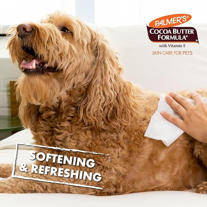 Palmer's for Pets Cocoa Butter Refreshing Dog Wipes, 100 Ct - 3 Pack | Cocoa Butter Wipes for Dogs | Paraben & Phthalate Free Dog Grooming Wipes for Dogs, Palmers Dog Bath Wipes