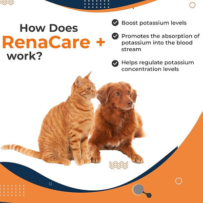 RenaCare K is for Renal K (Potassium Gluconate) Potassium Supplement Gel for Dogs and Cats, (5 oz) with Maple Flavor (Made in U.S.A)