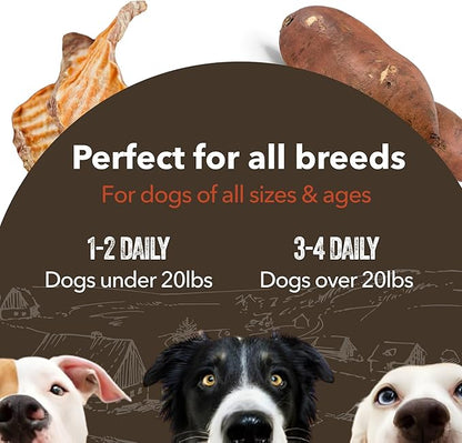 Gaines Family Farmstead Sweet Potato Dog Chips, 100% Natural Treats for Small & Large Dogs, Rawhide Alternative for Dog Training, Rich in Vitamins, Made in The USA, 8 Ounce Bag