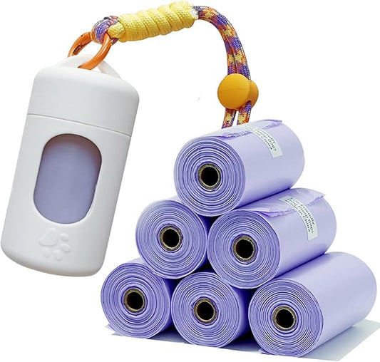 A&H ZIER Poop Bags Holder with Portable Colorful Lanyard, Soft-touch Dog Poop Bags Dispenser Dog Waste Bags, Compatible with any Dog Walking Accessories