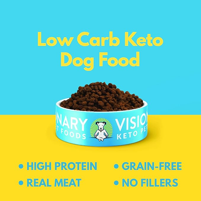 Visionary Pet Foods Beef Freeze Dried Dog Food | High Protein, Low Carb and Grain Free, Made with Human Grade Ingredients for Optimal Nutrition and Digestion - Natural Beef Recipe, 25oz Bag