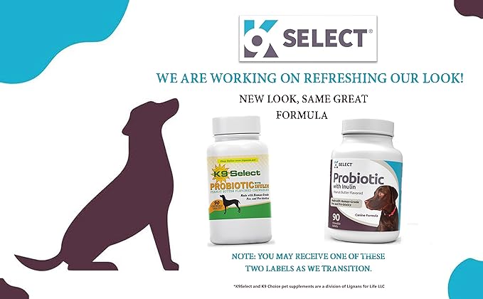 Probiotic for Dogs, with Inulin - 90 Chewable Tablets - Supports Healthy Digestion and Nutrient Absorption - Dog Probiotics and Digestive Enzymes - Probiotics for Dogs Digestive Health