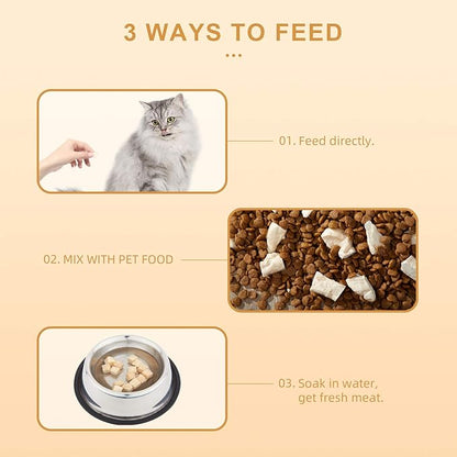 Jungle Calling Freeze Dried Cat and Dog Treats, Grain Free, Raw Single Ingredient Chicken, High Protein Snacks for Training (Chicken Cube)