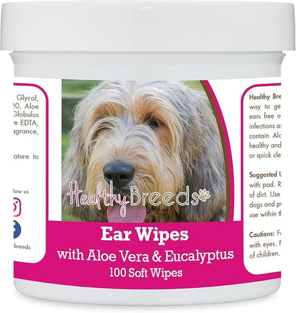 Healthy Breeds Otterhound Ear Cleaning Wipes with Aloe & Eucalyptus for Dogs 100 Count