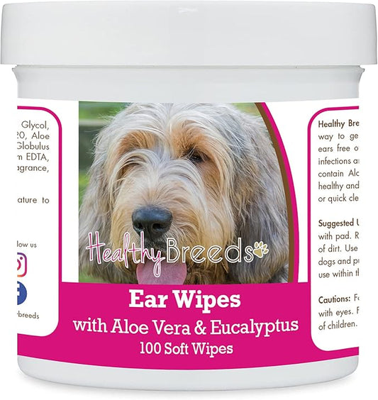 Healthy Breeds Otterhound Ear Cleaning Wipes with Aloe & Eucalyptus for Dogs 100 Count