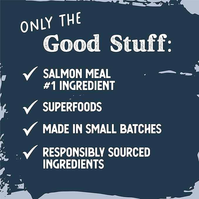 Ancestry Tidal Energy Dog Food, Salmon Meal with Sweet Potato Recipe, Crude Protein, Fiber & Fat, For All Life Stages, Improve Gut Health, Grain Free, Digestive & Immune Support (25 lb. Bag)