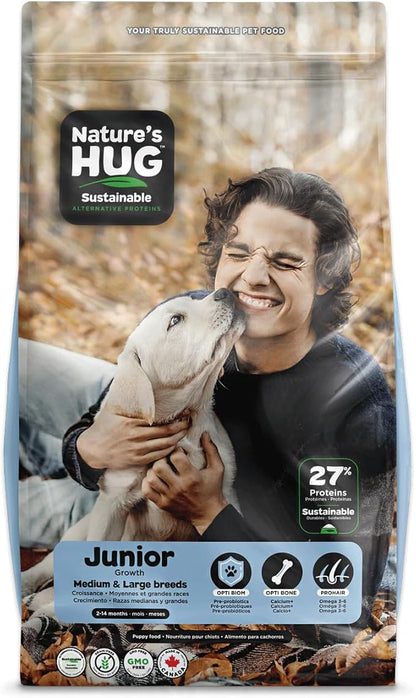 Nature's HUG Medium and Large Breed Puppy Dry Food, 20 lb., Natural Non-GMO, Grain Free, and Hypoallergenic, High Protein with Probiotics and Prebiotics, Supports Puppies 2-14 Months