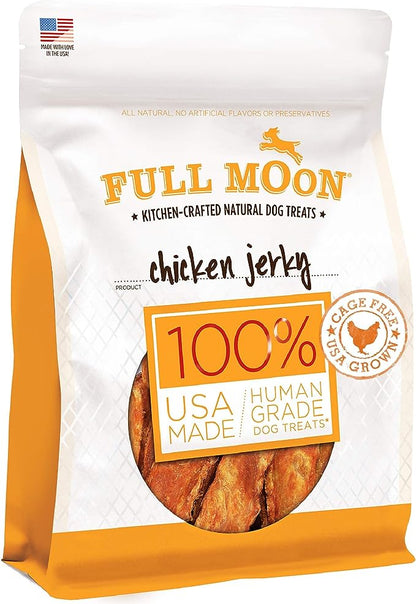 Full Moon Chicken Jerky Healthy All Natural Dog Treats Human Grade Made in USA Grain Free 24 oz