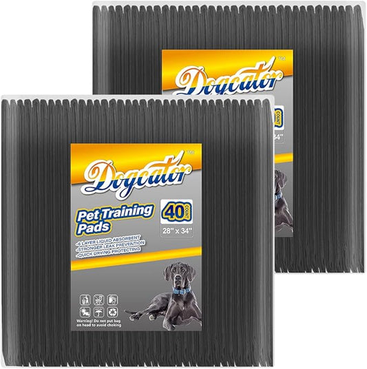 80 Count Charcoal Pee Pads for Dogs, 28"x34" Activated Charcoal Dog Pee Pads, Odorless Potty Pads, XL Disposable Puppy Pads Pet Training Pads